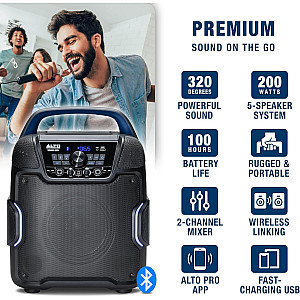Alto Uber FX MKII Battery Powered Portable PA Speaker Pair with Digital Effects